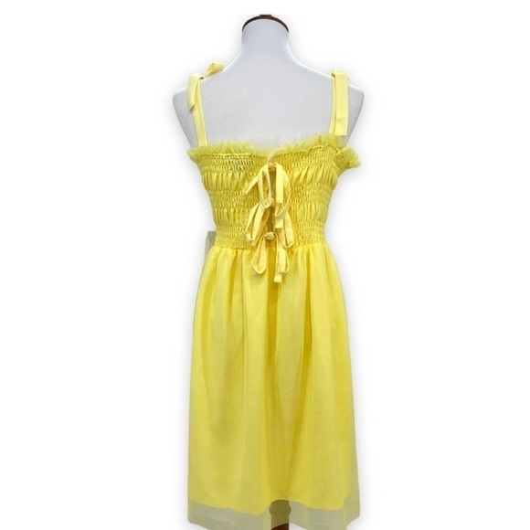 ModCloth milkmaid dress a little Ray of sunshine butter Yellow Chiffon New Small - Picture 4 of 7